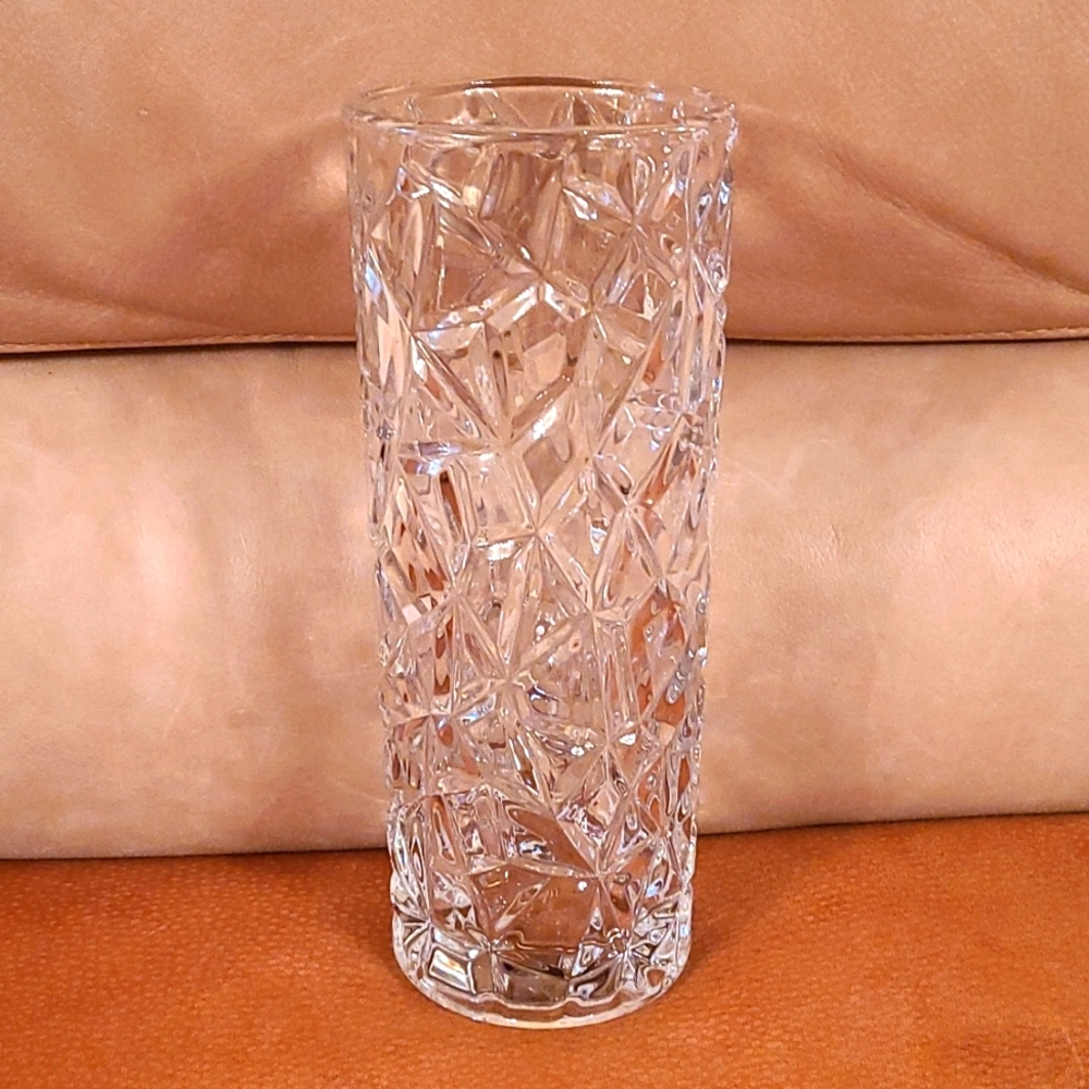 Crystal tall vase